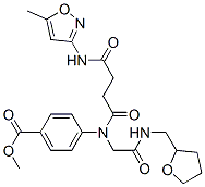 602322-38-3,Benzoic acid, 4-[[4-[(5-methyl-3-isoxazolyl)amino]-1,4-dioxobutyl][2-oxo-2-[[(tetrahydro-2-furanyl)methyl]amino]ethyl]amino]-, methyl ester (9CI)