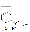 603068-96-8,Pyrrolidine, 2-[5-(1,1-dimethylethyl)-2-methoxyphenyl]-4-methyl- (9CI)