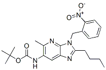 603081-43-2,Carbamic acid, [2-butyl-5-methyl-3-[(2-nitrophenyl)methyl]-3H-imidazo[4,5-b]pyridin-6-yl]-, 1,1-dimethylethyl ester (9CI)