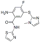 603107-76-2,2-Amino-4-fluoro-5-[(1-methyl-1H-imidazol-2-yl)thio]-N-thiazol-2-ylbenzamide