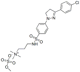 60317-14-8,3-[[[4-[3-(4-chlorophenyl)-4,5-dihydro-1H-pyrazol-1-yl]phenyl]sulphonyl]amino]propyltrimethylammonium methyl sulphate