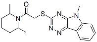 603946-12-9,Piperidine, 2,6-dimethyl-1-[[(5-methyl-5H-1,2,4-triazino[5,6-b]indol-3-yl)thio]acetyl]- (9CI)