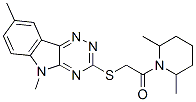 603946-49-2,Piperidine, 1-[[(5,8-dimethyl-5H-1,2,4-triazino[5,6-b]indol-3-yl)thio]acetyl]-2,6-dimethyl- (9CI)