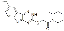 603946-57-2,Piperidine, 1-[[(8-ethyl-2H-1,2,4-triazino[5,6-b]indol-3-yl)thio]acetyl]-2,6-dimethyl- (9CI)