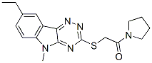 603946-69-6,Pyrrolidine, 1-[[(8-ethyl-5-methyl-5H-1,2,4-triazino[5,6-b]indol-3-yl)thio]acetyl]- (9CI)