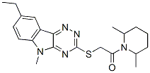 603946-76-5,Piperidine, 1-[[(8-ethyl-5-methyl-5H-1,2,4-triazino[5,6-b]indol-3-yl)thio]acetyl]-2,6-dimethyl- (9CI)