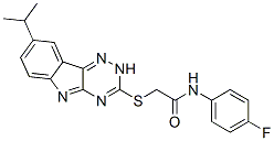 603947-27-9,Acetamide, N-(4-fluorophenyl)-2-[[8-(1-methylethyl)-2H-1,2,4-triazino[5,6-b]indol-3-yl]thio]- (9CI)