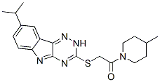 603947-29-1,Piperidine, 4-methyl-1-[[[8-(1-methylethyl)-2H-1,2,4-triazino[5,6-b]indol-3-yl]thio]acetyl]- (9CI)