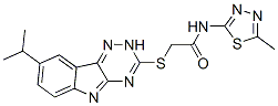 603947-35-9,Acetamide, 2-[[8-(1-methylethyl)-2H-1,2,4-triazino[5,6-b]indol-3-yl]thio]-N-(5-methyl-1,3,4-thiadiazol-2-yl)- (9CI)