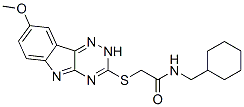603947-46-2,Acetamide, N-(cyclohexylmethyl)-2-[(8-methoxy-2H-1,2,4-triazino[5,6-b]indol-3-yl)thio]- (9CI)
