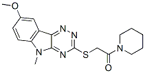 603947-53-1,Piperidine, 1-[[(8-methoxy-5-methyl-5H-1,2,4-triazino[5,6-b]indol-3-yl)thio]acetyl]- (9CI)