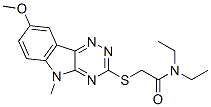 603947-54-2,Acetamide, N,N-diethyl-2-[(8-methoxy-5-methyl-5H-1,2,4-triazino[5,6-b]indol-3-yl)thio]- (9CI)