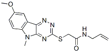 603947-55-3,Acetamide, 2-[(8-methoxy-5-methyl-5H-1,2,4-triazino[5,6-b]indol-3-yl)thio]-N-2-propenyl- (9CI)