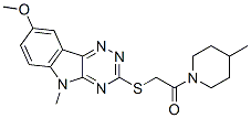 603947-59-7,Piperidine, 1-[[(8-methoxy-5-methyl-5H-1,2,4-triazino[5,6-b]indol-3-yl)thio]acetyl]-4-methyl- (9CI)