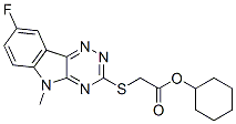 603948-13-6,Acetic acid, [(8-fluoro-5-methyl-5H-1,2,4-triazino[5,6-b]indol-3-yl)thio]-, cyclohexyl ester (9CI)