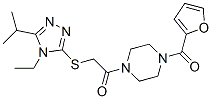603976-67-6,Piperazine, 1-[[[4-ethyl-5-(1-methylethyl)-4H-1,2,4-triazol-3-yl]thio]acetyl]-4-(2-furanylcarbonyl)- (9CI)