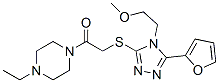 603981-82-4,Piperazine, 1-ethyl-4-[[[5-(2-furanyl)-4-(2-methoxyethyl)-4H-1,2,4-triazol-3-yl]thio]acetyl]- (9CI)
