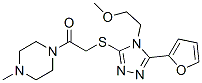 603981-83-5,Piperazine, 1-[[[5-(2-furanyl)-4-(2-methoxyethyl)-4H-1,2,4-triazol-3-yl]thio]acetyl]-4-methyl- (9CI)