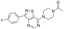 604741-35-7,Piperazine, 1-acetyl-4-[3-(4-fluorophenyl)isothiazolo[4,5-d]pyrimidin-7-yl]- (9CI)
