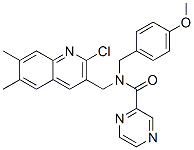 604782-56-1,Pyrazinecarboxamide, N-[(2-chloro-6,7-dimethyl-3-quinolinyl)methyl]-N-[(4-methoxyphenyl)methyl]- (9CI)
