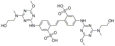 60501-28-2,4,4'-bis[[4-[(2-hydroxyethyl)methylamino]-6-methoxy-1,3,5-triazin-2-yl]amino]stilbene-2,2'-disulphonic acid
