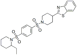 606082-74-0,Piperidine, 1-[[4-[[4-(2-benzothiazolyl)-1-piperidinyl]sulfonyl]phenyl]sulfonyl]-2-ethyl- (9CI)