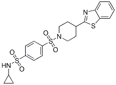 606082-99-9,Benzenesulfonamide, 4-[[4-(2-benzothiazolyl)-1-piperidinyl]sulfonyl]-N-cyclopropyl- (9CI)