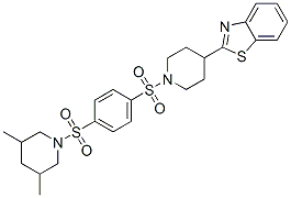 606083-03-8,Piperidine, 1-[[4-[[4-(2-benzothiazolyl)-1-piperidinyl]sulfonyl]phenyl]sulfonyl]-3,5-dimethyl- (9CI)