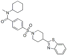 606083-28-7,Benzamide, 4-[[4-(2-benzothiazolyl)-1-piperidinyl]sulfonyl]-N-cyclohexyl-N-methyl- (9CI)
