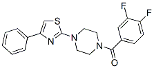 606087-70-1,Piperazine, 1-(3,4-difluorobenzoyl)-4-(4-phenyl-2-thiazolyl)- (9CI)