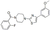606087-87-0,Piperazine, 1-(2-fluorobenzoyl)-4-[4-(3-methoxyphenyl)-2-thiazolyl]- (9CI)