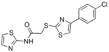 606089-14-9,Acetamide, 2-[[4-(4-chlorophenyl)-2-thiazolyl]thio]-N-2-thiazolyl- (9CI)