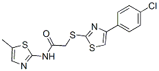 606089-15-0,Acetamide, 2-[[4-(4-chlorophenyl)-2-thiazolyl]thio]-N-(5-methyl-2-thiazolyl)- (9CI)