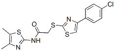 606089-21-8,Acetamide, 2-[[4-(4-chlorophenyl)-2-thiazolyl]thio]-N-(4,5-dimethyl-2-thiazolyl)- (9CI)