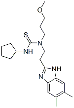 606091-40-1,Thiourea, N-cyclopentyl-N-[2-(5,6-dimethyl-1H-benzimidazol-2-yl)ethyl]-N-(3-methoxypropyl)- (9CI)