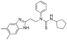 606091-41-2,Thiourea, N-cyclopentyl-N-[2-(5,6-dimethyl-1H-benzimidazol-2-yl)ethyl]-N-phenyl- (9CI)