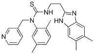 606091-44-5,Thiourea, N-[2-(5,6-dimethyl-1H-benzimidazol-2-yl)ethyl]-N-(2,5-dimethylphenyl)-N-(3-pyridinylmethyl)- (9CI)
