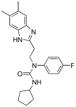 606091-55-8,Urea, N-cyclopentyl-N-[2-(5,6-dimethyl-1H-benzimidazol-2-yl)ethyl]-N-(4-fluorophenyl)- (9CI)