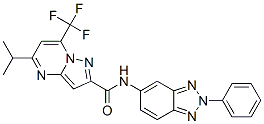 606096-66-6,Pyrazolo[1,5-a]pyrimidine-2-carboxamide, 5-(1-methylethyl)-N-(2-phenyl-2H-benzotriazol-5-yl)-7-(trifluoromethyl)- (9CI)