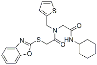 606098-38-8,Acetamide, 2-(2-benzoxazolylthio)-N-[2-(cyclohexylamino)-2-oxoethyl]-N-(2-thienylmethyl)- (9CI)
