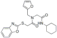 606098-48-0,Acetamide, 2-(2-benzoxazolylthio)-N-[2-(cyclohexylamino)-2-oxoethyl]-N-(2-furanylmethyl)- (9CI)
