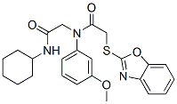 606098-49-1,Acetamide, 2-(2-benzoxazolylthio)-N-[2-(cyclohexylamino)-2-oxoethyl]-N-(3-methoxyphenyl)- (9CI)