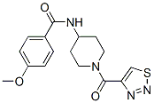 606102-04-9,Benzamide, 4-methoxy-N-[1-(1,2,3-thiadiazol-4-ylcarbonyl)-4-piperidinyl]- (9CI)