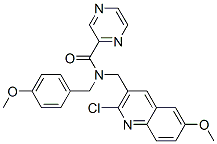 606102-87-8,Pyrazinecarboxamide, N-[(2-chloro-6-methoxy-3-quinolinyl)methyl]-N-[(4-methoxyphenyl)methyl]- (9CI)