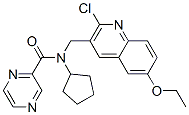 606103-34-8,Pyrazinecarboxamide, N-[(2-chloro-6-ethoxy-3-quinolinyl)methyl]-N-cyclopentyl- (9CI)
