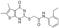 606107-76-0,Acetamide, 2-[(1,4-dihydro-5,6-dimethyl-4-oxothieno[2,3-d]pyrimidin-2-yl)thio]-N-(2-ethylphenyl)- (9CI)