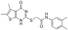 606107-80-6,Acetamide, 2-[(1,4-dihydro-5,6-dimethyl-4-oxothieno[2,3-d]pyrimidin-2-yl)thio]-N-(3,4-dimethylphenyl)- (9CI)