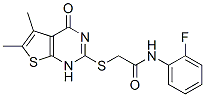 606108-16-1,Acetamide, 2-[(1,4-dihydro-5,6-dimethyl-4-oxothieno[2,3-d]pyrimidin-2-yl)thio]-N-(2-fluorophenyl)- (9CI)