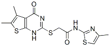 606108-36-5,Acetamide, 2-[(1,4-dihydro-5,6-dimethyl-4-oxothieno[2,3-d]pyrimidin-2-yl)thio]-N-(4-methyl-2-thiazolyl)- (9CI)