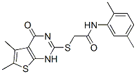 606108-44-5,Acetamide, 2-[(1,4-dihydro-5,6-dimethyl-4-oxothieno[2,3-d]pyrimidin-2-yl)thio]-N-(2,5-dimethylphenyl)- (9CI)
